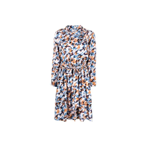 KENZO SS22 Длинное платье с длинными рукавами женское многоцветное