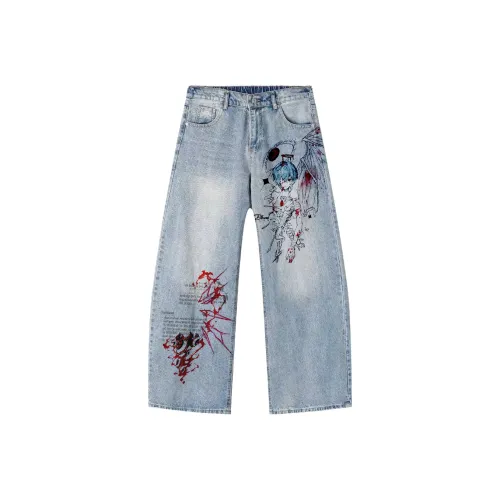 DAND Blue Unisex Jeans DAND Синий Унисекс Джинсы