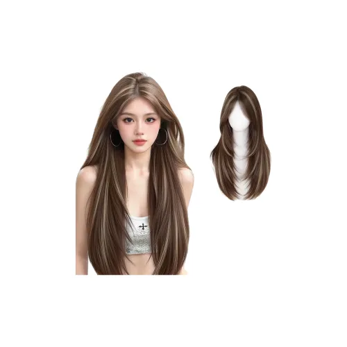WANWANFENG Highlights Женская парик Смешанный шелк