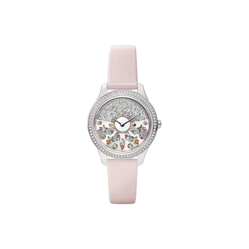 DIOR GRAND BAL Collection Женские часы Автоматический механический механизм Коровья кожа Ремешок 36 мм Серебристый циферблат