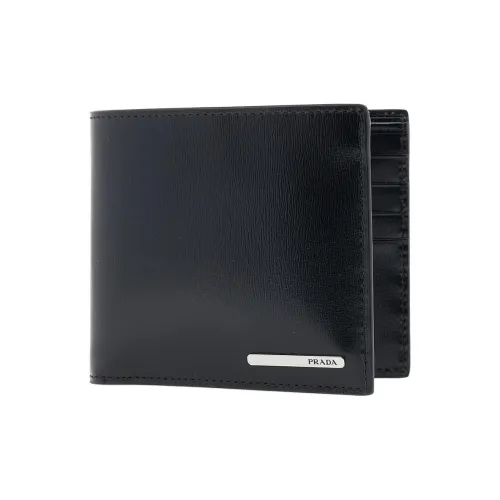 PRADA Телячья кожа Кошелек Мужской Черный