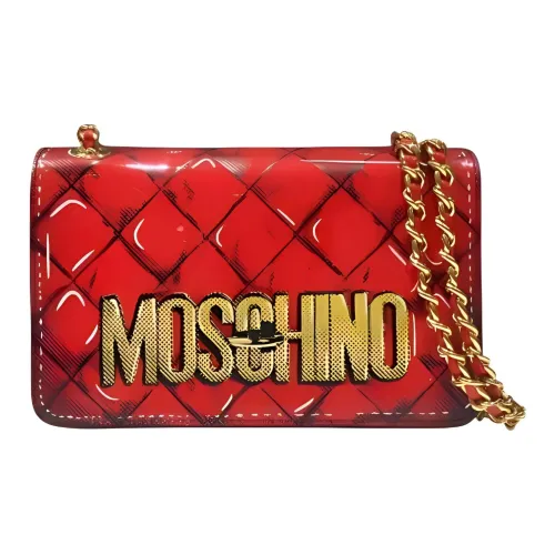 MOSCHINO Сумка через плечо из натуральной кожи обычная женская красная