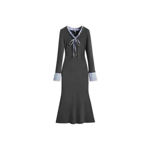 ACJL Весна-осень Зимний Элегантность С утяжкой на талии Тело-прилегающий Длинный Юбка Женские