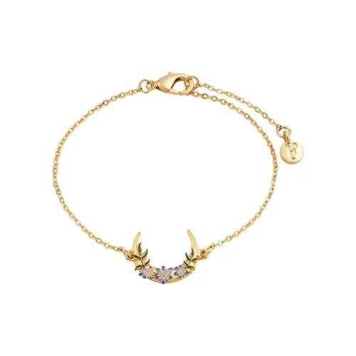 Fable 22K Pure Золотой Покрытый Гальванизированный Серебряный Покрытый Состаривание Ручной Работы Эмаль Браслеты Женские