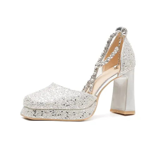 Zubumei Грубый каблук Высокие каблуки Женские