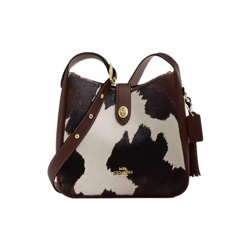 COACH Hadley с коровьей кожей и воловой кожей Сумка через плечо Сумка на плечо Средняя Женская Коричневая