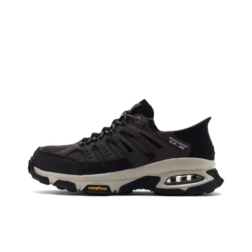 Skechers Дышащий Легкий Rebound Низкий Топ Повседневные Беговые кроссовки Мужские Черные