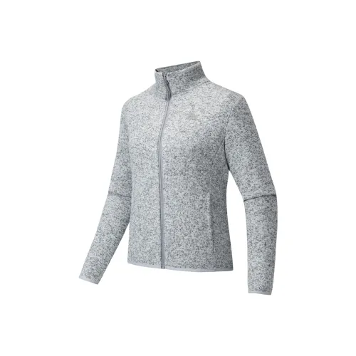 ANTA Outdoor Collection Воротник-стойка Подкладка Пальто Толстый Флисовый Костюм Женский Звездный Серый Фотиния Серый