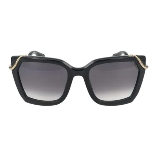 Roberto Cavalli Ацетатные квадратные солнцезащитные очки женские черные