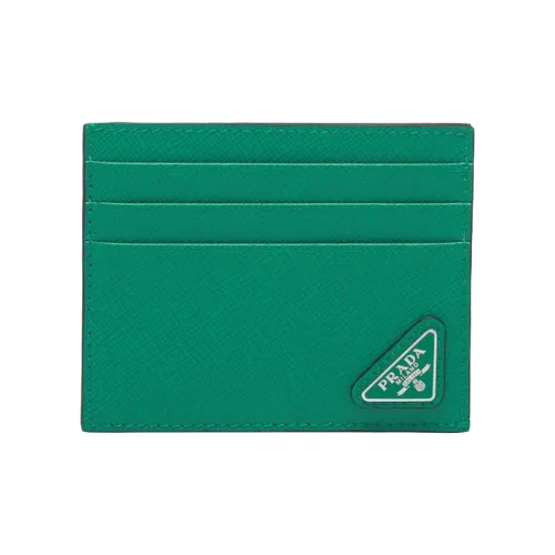 PRADA Saffiano кожаный держатель для карт мужской ярко-зеленый