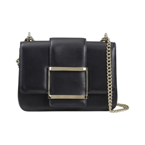 Roger Vivier Tres Vivier Сумка через плечо из кожи женская черная