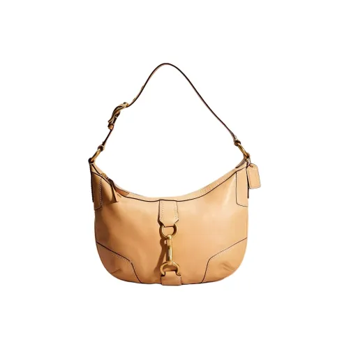 COACH Hamptons Кожа Хобо Сумка Сумка через плечо Большая Женская Желтая