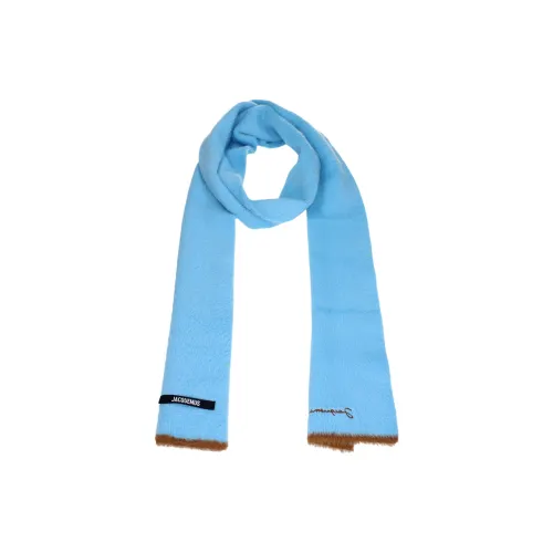 Jacquemus Эластан Вязаные Шарфы Женские Синий