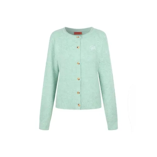 KKX Светло-зеленый Женский Трикотаж