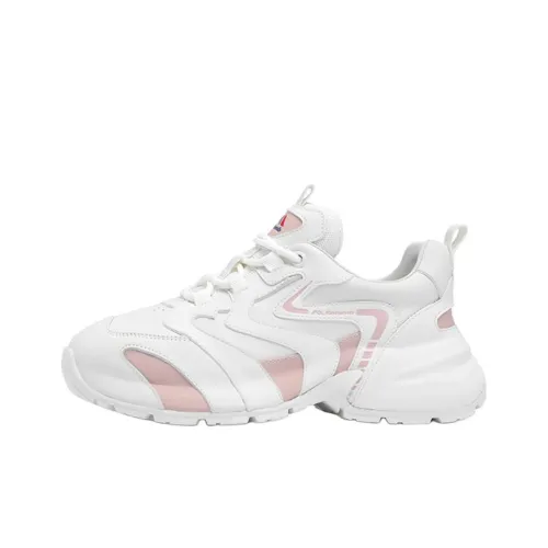 KOLUMB Легкий визуально увеличивает рост Низкий топ Телесный цвет Кроссовки Женские Белый Розовый