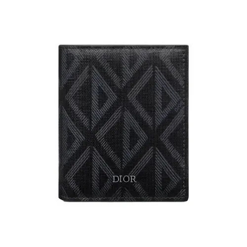 DIOR Холст Кошелек Мужской Черный и Серый