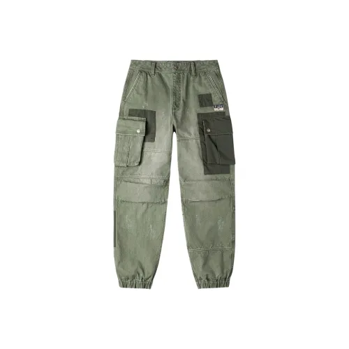 EVISU Темно-армейский зеленый Мужские Повседневные Штаны