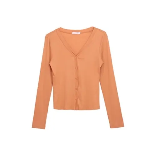 UNSPECIFIED Мягкий V-образный вырез Кардиган Женские