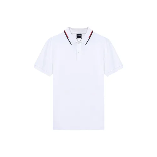 HUGO BOSS Короткий рукав Polo Мужской Белый