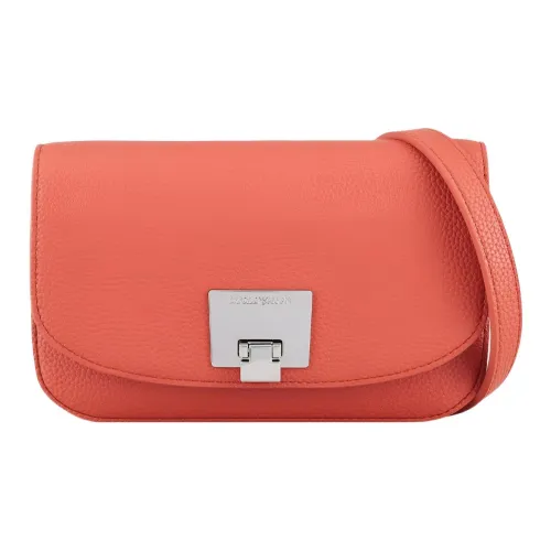 EMPORIO ARMANI Сумка через плечо из кожи женская кирпично-красного цвета