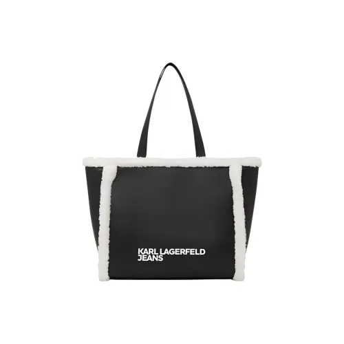 Karl Lagerfeld Полиуретан Тоут Сумка Сумка для покупок Сумка на плечо Женская Черная