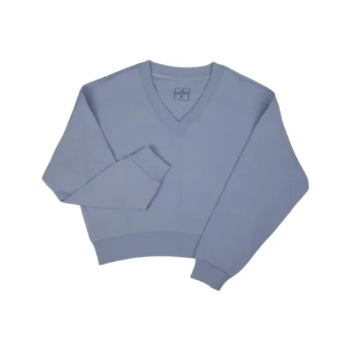 ANTA Пуловер Толстовка Минималистский стиль Топ Женские Бабочка Панель Синий