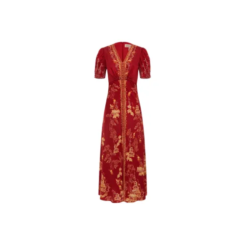 SALONI Короткое платье с короткими рукавами женское