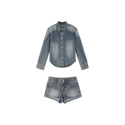 SDN by41 Синий Женские Повседневные Костюмы