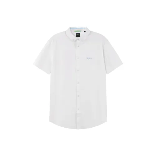 Hugo Boss Короткий рукав рубашка мужская белая