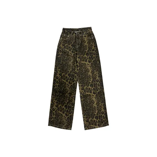 GEOGRE ALEX Леопардовый принт Мужские Джинсы