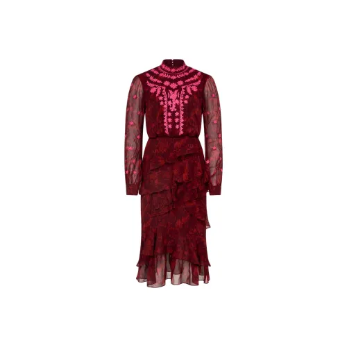 SALONI Длинное платье с длинными рукавами женское