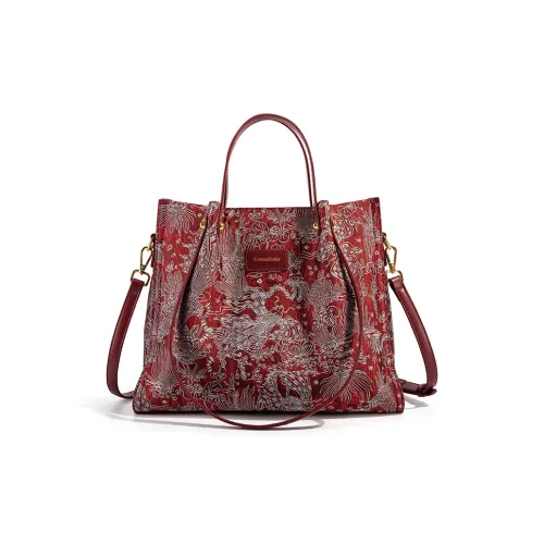CentarlKatty ПУ (полиуретан) Сумка Женская Вышивка Красная