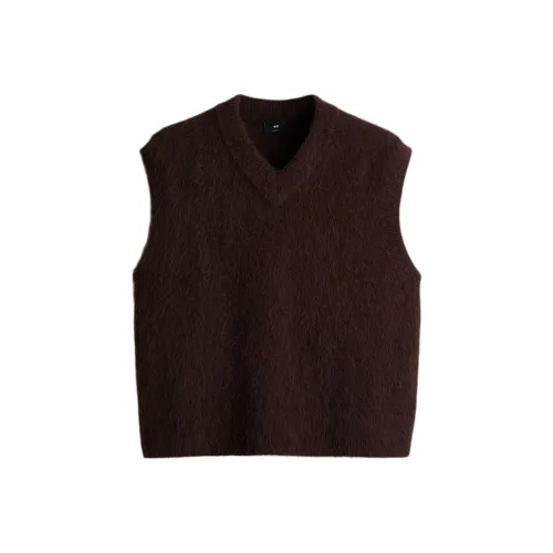 H M Темно-коричневые мужские майки