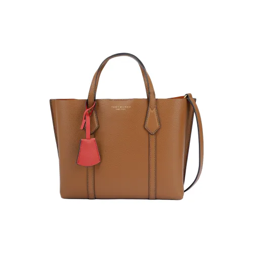 TORY BURCH Perry Коровья кожа Тоут Сумка Сумка для покупок Сумка Сумка через плечо Сумка через плечо Маленькая Женская Светло-коричневая