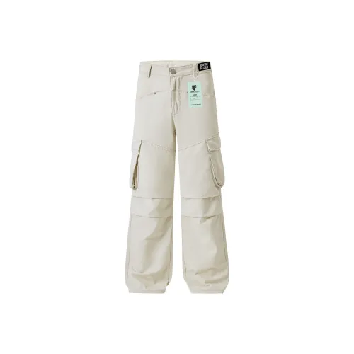 SAME FLOW [Базовый] Абрикос Белый Унисекс Джинсы