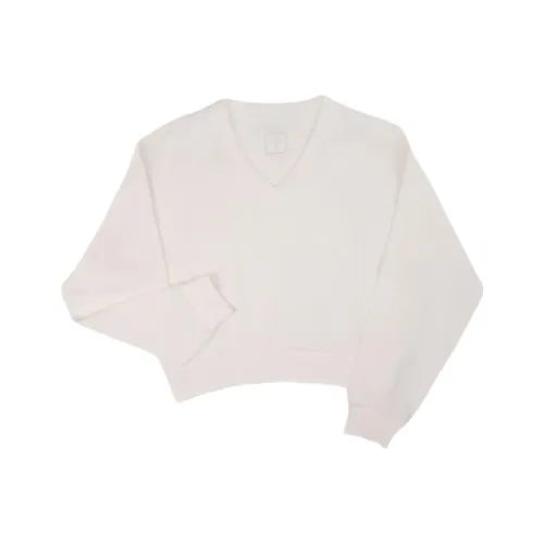 ANTA Пуловер Толстовка Минималистский стиль Топ Женский Папирус Белый