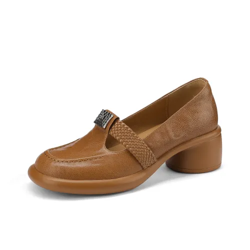 FMM Лоферы Женские 2025 Осенний Коммутирование Британская Кожаная Обувь Удобная Deep Туфли с Палцем Женские