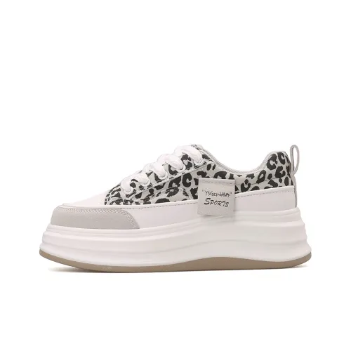 JINDUN Износостойкие Легкие Противоскользящие Низкие Кроссовки для скейтбординга Женские с леопардовым принтом