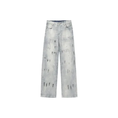 VRE Синий Серый Унисекс Джинсы