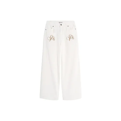 KAIZZGAO Белый Мужской Джинсы