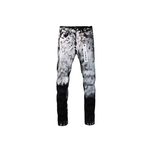 NRXX Мужская одежда Модный Casual Sports Роскошная уличная мода Эластичный Slim Fit Краска Кляксы чернил Индивидуальный Джинсы Мужской