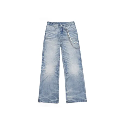 STRANGER LAB Blue Unisex Jeans STRANGER LAB Синий Унисекс Джинсы