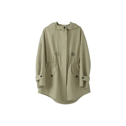 Fstudio Осенний Корейский Вдохновленный Коммутирующий Повседневный Тренчкот из Кожаных Тканей Подходящий для Женщин