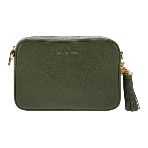 MICHAEL KORS Jet Set Телячья кожа Сумка через плечо Средняя Женская Темно-зеленая