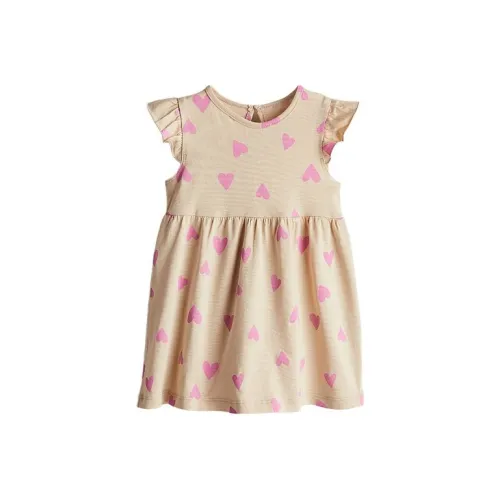 H M Бежевые Сердцеобразные Платья для Детей