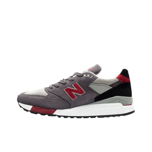 New Balance NB 998 Беговые кроссовки Унисекс Серый Красный