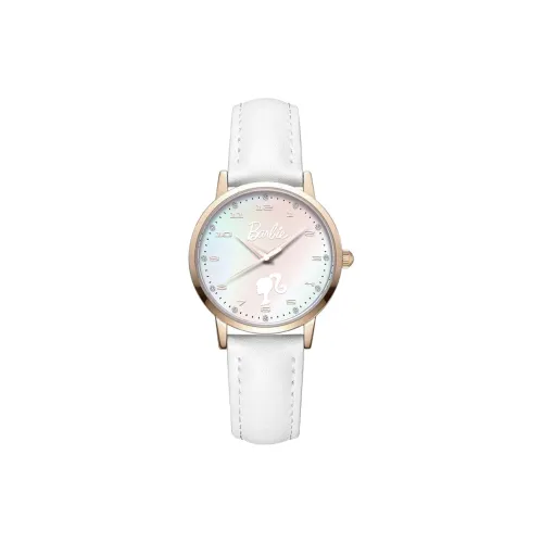 Барби Кварцевый механизм натуральная кожа ремень женские часы жемчужная раковина цвет циферблат часов
