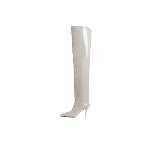 Stella McCartney Over The Knee Boots 9,5cm Женские Светло-Серые