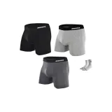 Black + Photinia Gray + Dark Gray (3 Pack, Included with 1 Random Basketball Socks)  
Черный + Фотиния Серый + Темно-Серый (3 Пачки, Включено с 1 Случайными Баскетбольными Носками)
