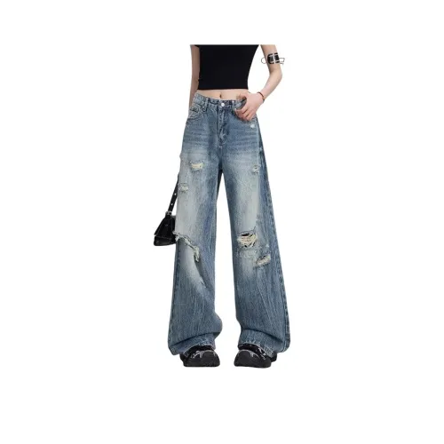 POPO.INFO Blue Women's Jeans POPO.INFO Синий Женские Джинсы